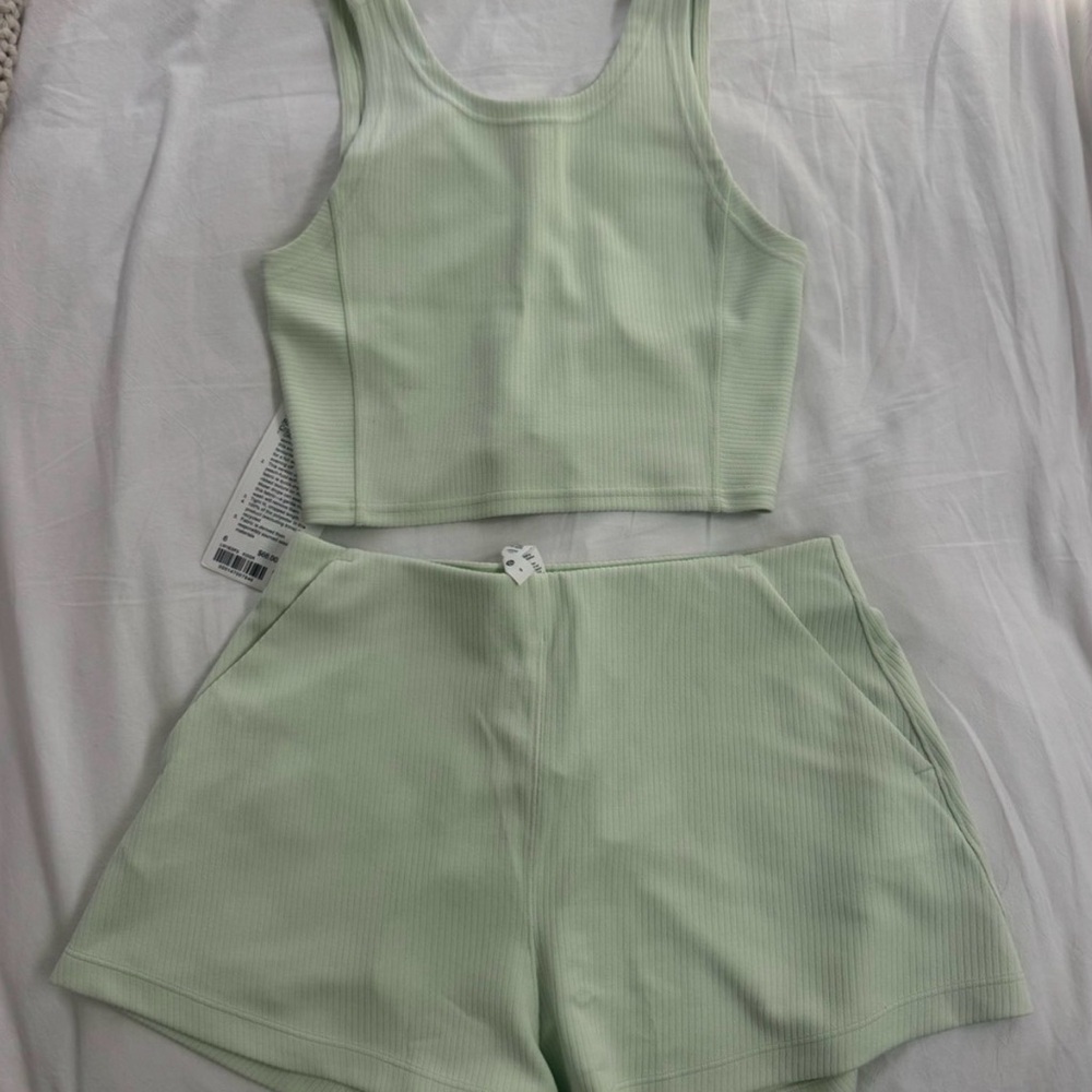 Lululemon Softstreme Ribbed Tank and Shorts Set